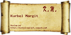 Kurbel Margit névjegykártya