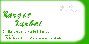 margit kurbel business card